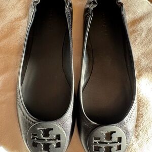 NWOT Tory Burch Minnie Black Ballet Flats